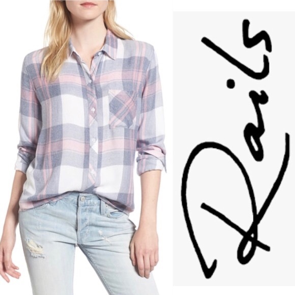 Rails Tops - RAILS Mulberry Blue Flannel